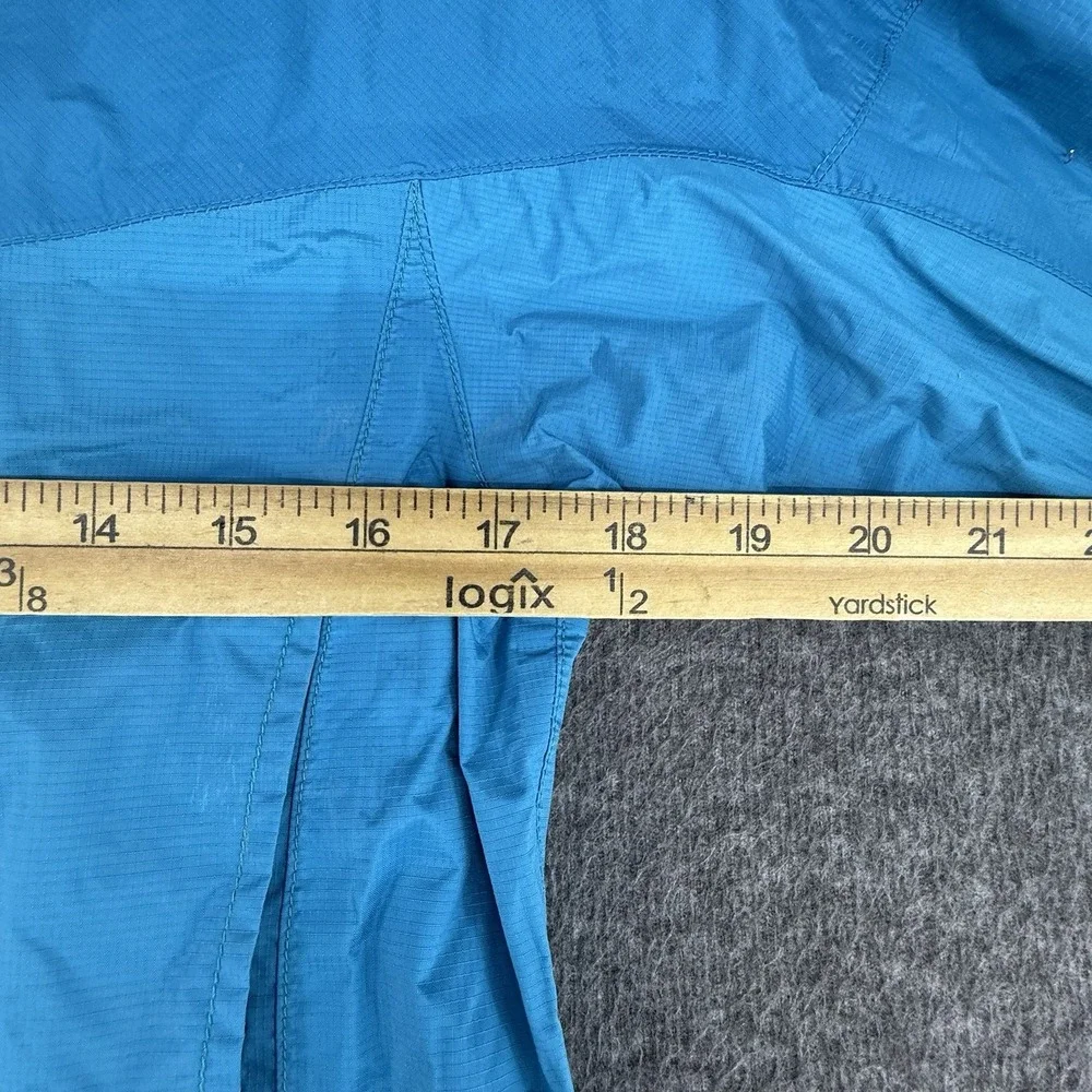 Marmot Rain Jacket Girls Large Blue Colorblock Waterproof Hooded Outdoors Pocket
